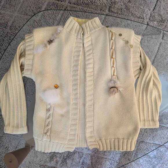 Prader Sweaters - Cotton knit sweater and vest set